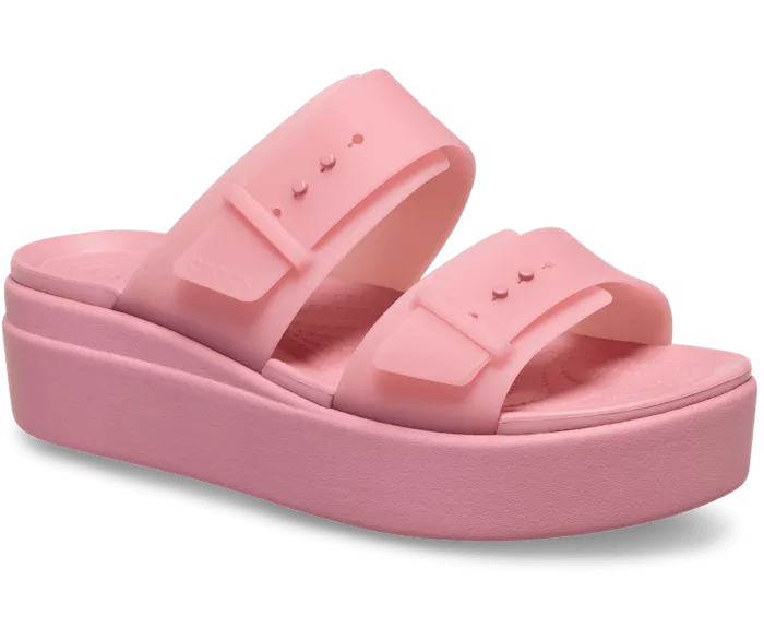 Brooklyn Buckle Frosted Low Wedge