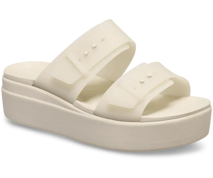 Brooklyn Buckle Frosted Low Wedge