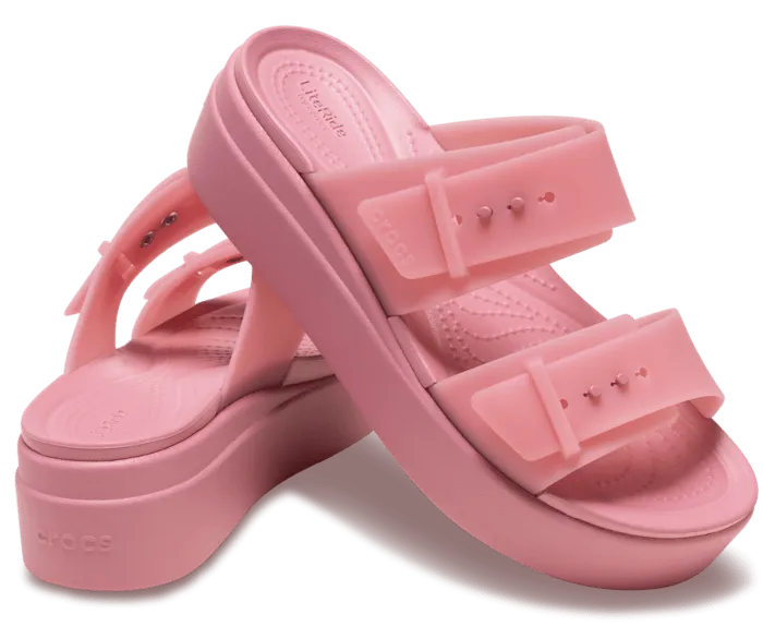 Brooklyn Buckle Frosted Low Wedge