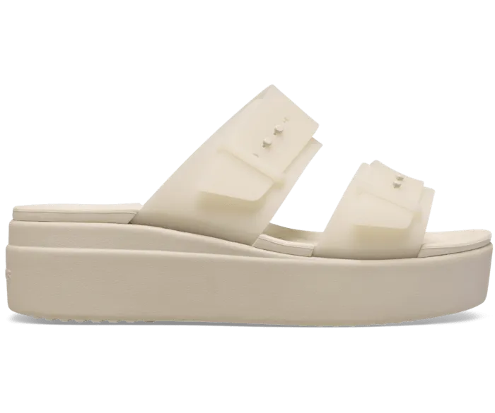 Brooklyn Buckle Frosted Low Wedge