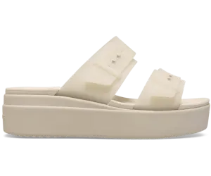 Brooklyn Buckle Frosted Low Wedge