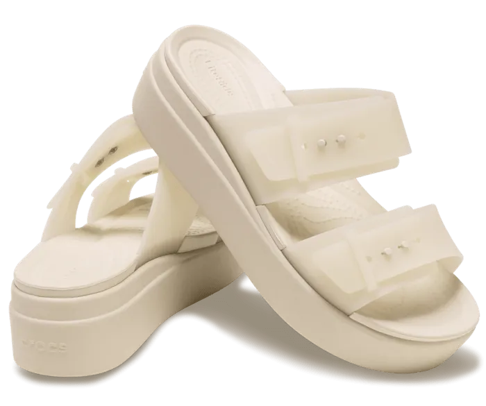 Brooklyn Buckle Frosted Low Wedge