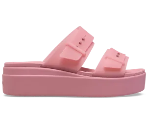 Brooklyn Buckle Frosted Low Wedge