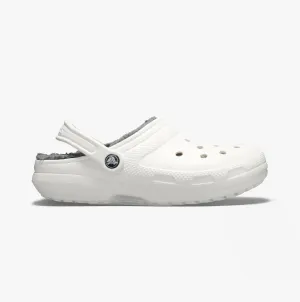 Crocs 203591-10M CLASSIC LINED Unisex Clogs White/Grey
