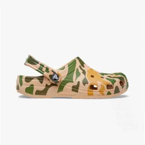 Crocs 206454-2Y6 CLASSIC PRINTED CAMO Mens Clogs Chai/Tan