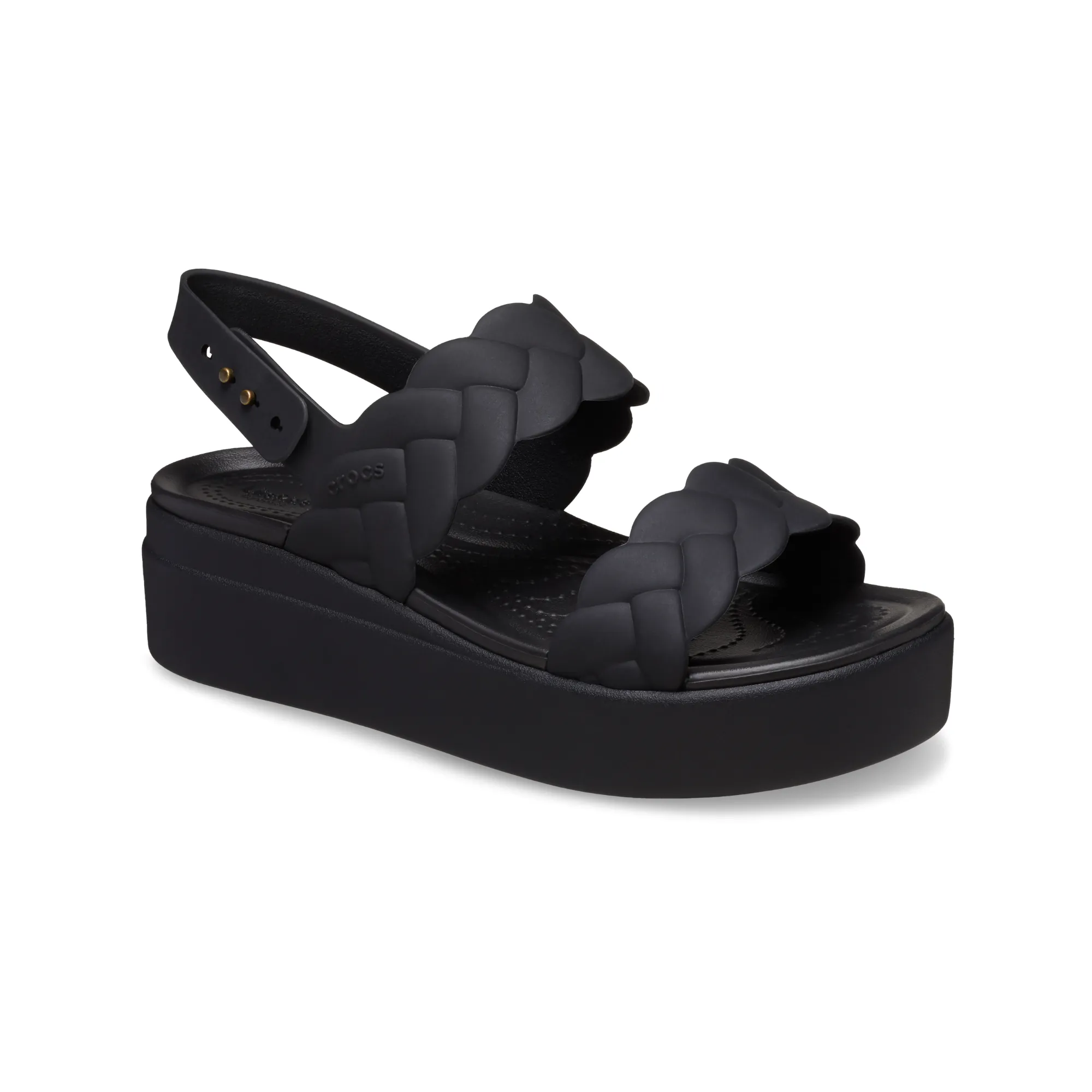 Crocs รองเท้าแตะผู้หญิง BROOKLYN UPPER LOW WEDGE SANDAL