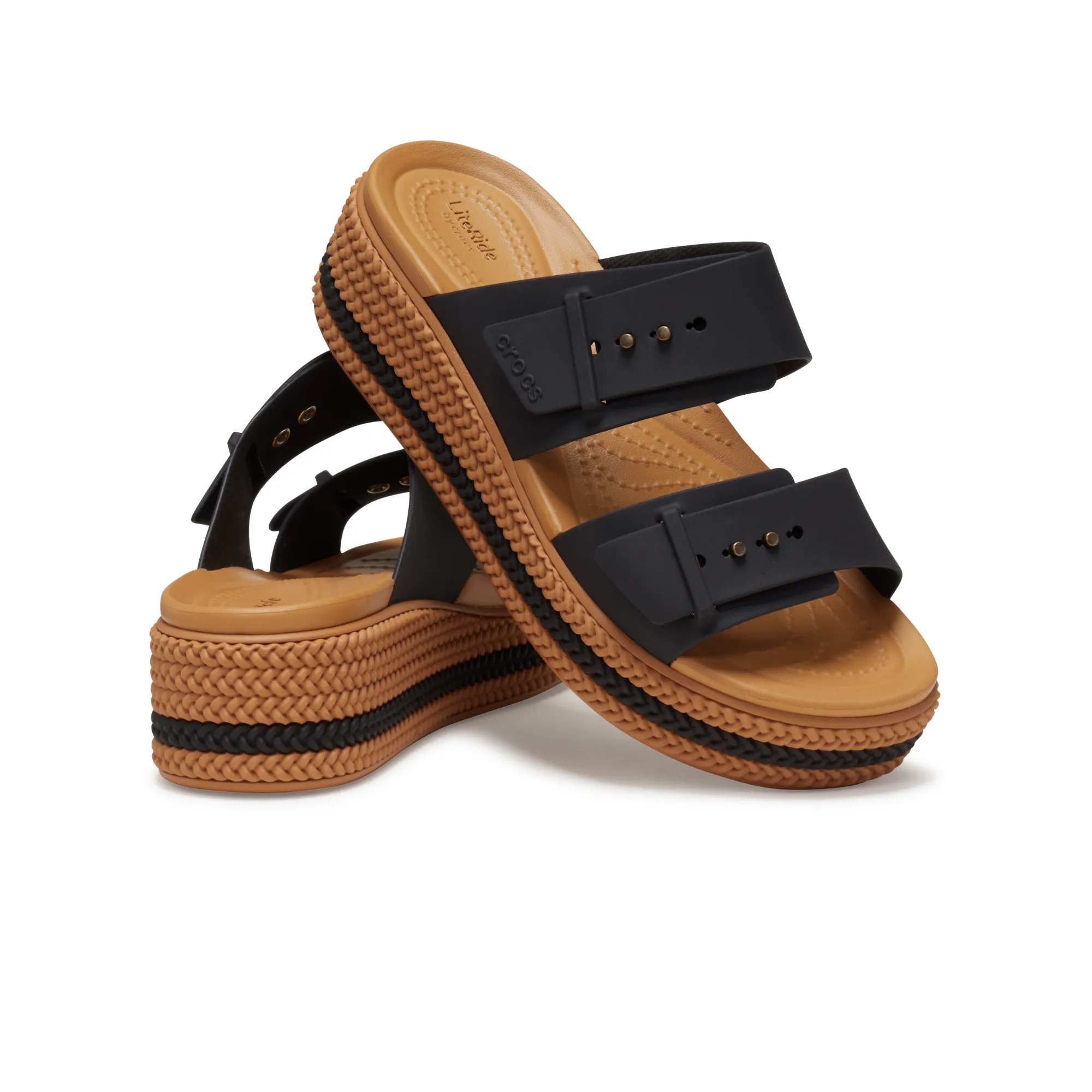 Crocs รองเท้าแตะผู้หญิง BROOKLYN WOVEN BUCKLE SANDAL
