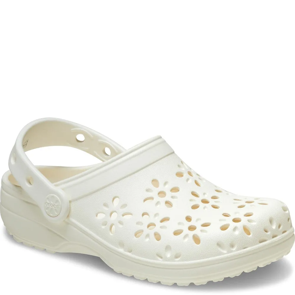 Crocs Kids Classic Floral Cut Out Clog