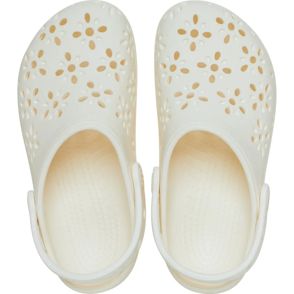 Crocs Kids Classic Floral Cut Out Clog