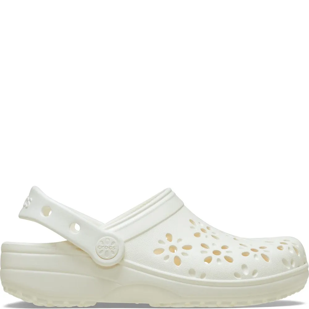 Crocs Kids Classic Floral Cut Out Clog