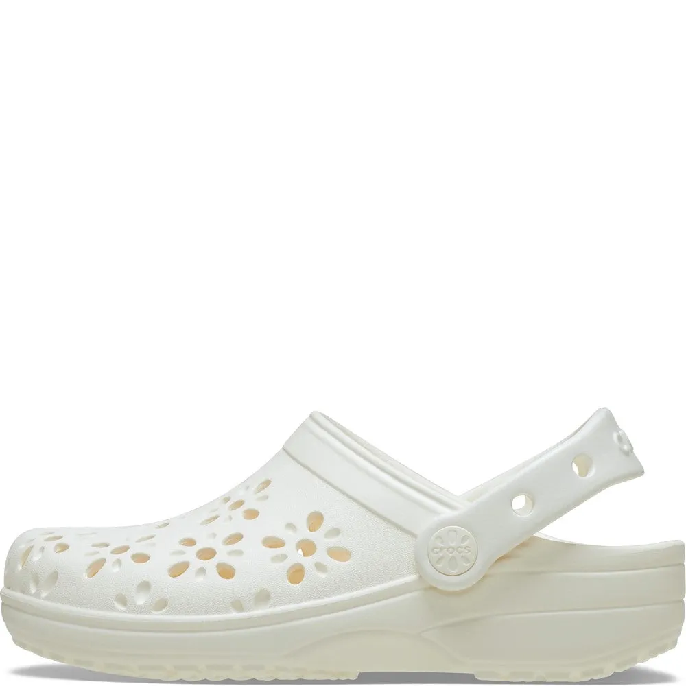Crocs Kids Classic Floral Cut Out Clog