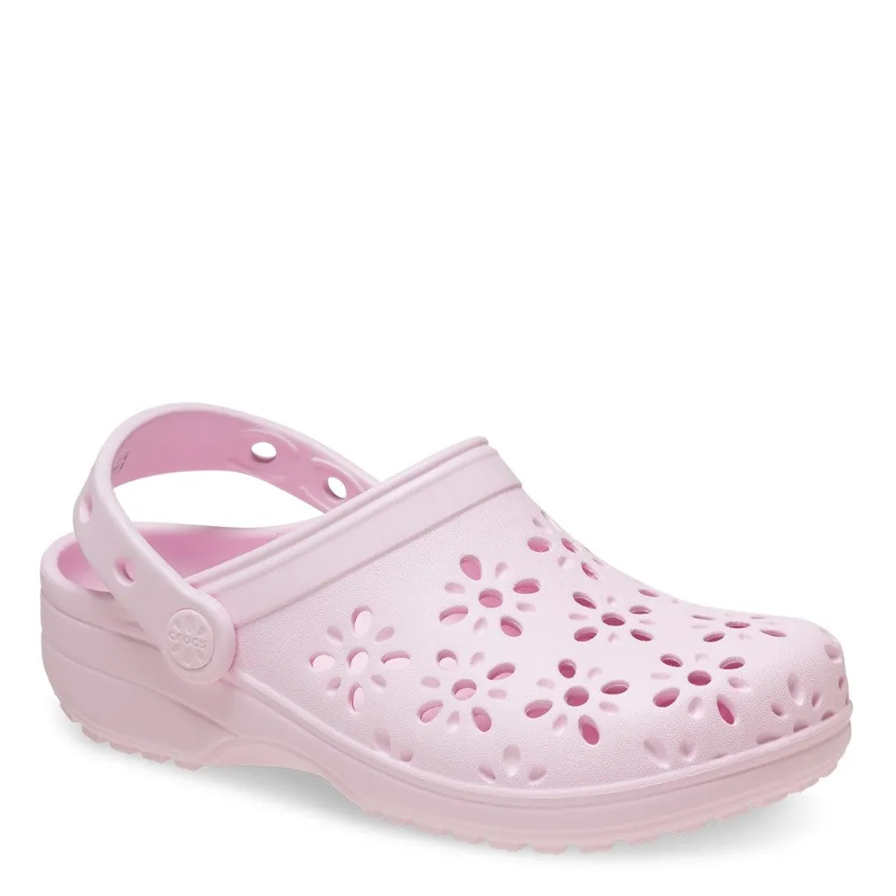 Crocs Kids Classic Floral Cut Out Clog