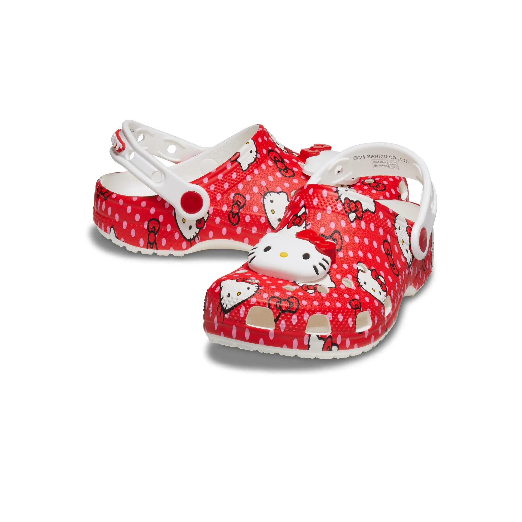 Crocs รองเท้าลำลองเด็ก KIDS HELLO KITTY RED CLASSIC CLOG