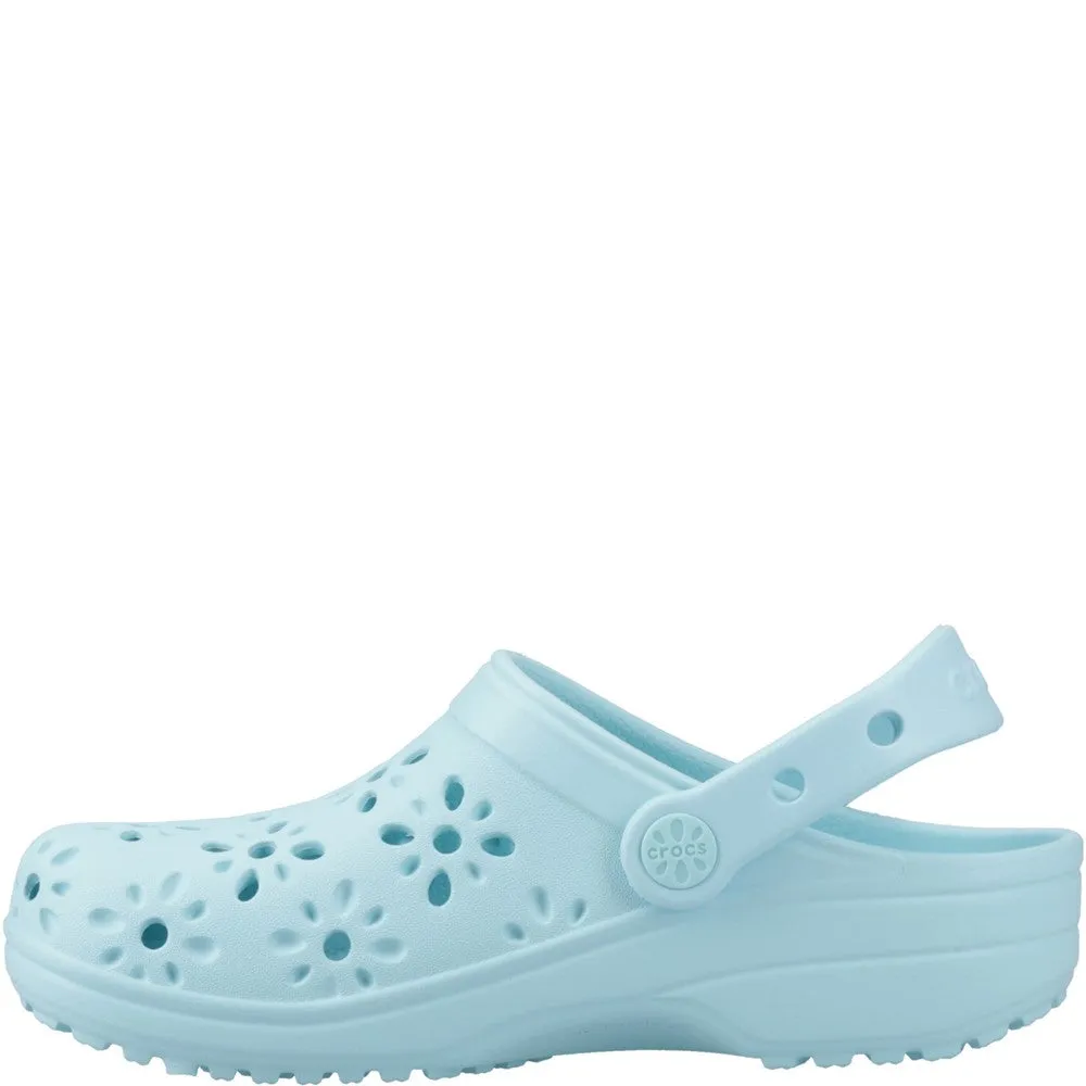 Crocs Toddler Classic Floral Cut Out Clog