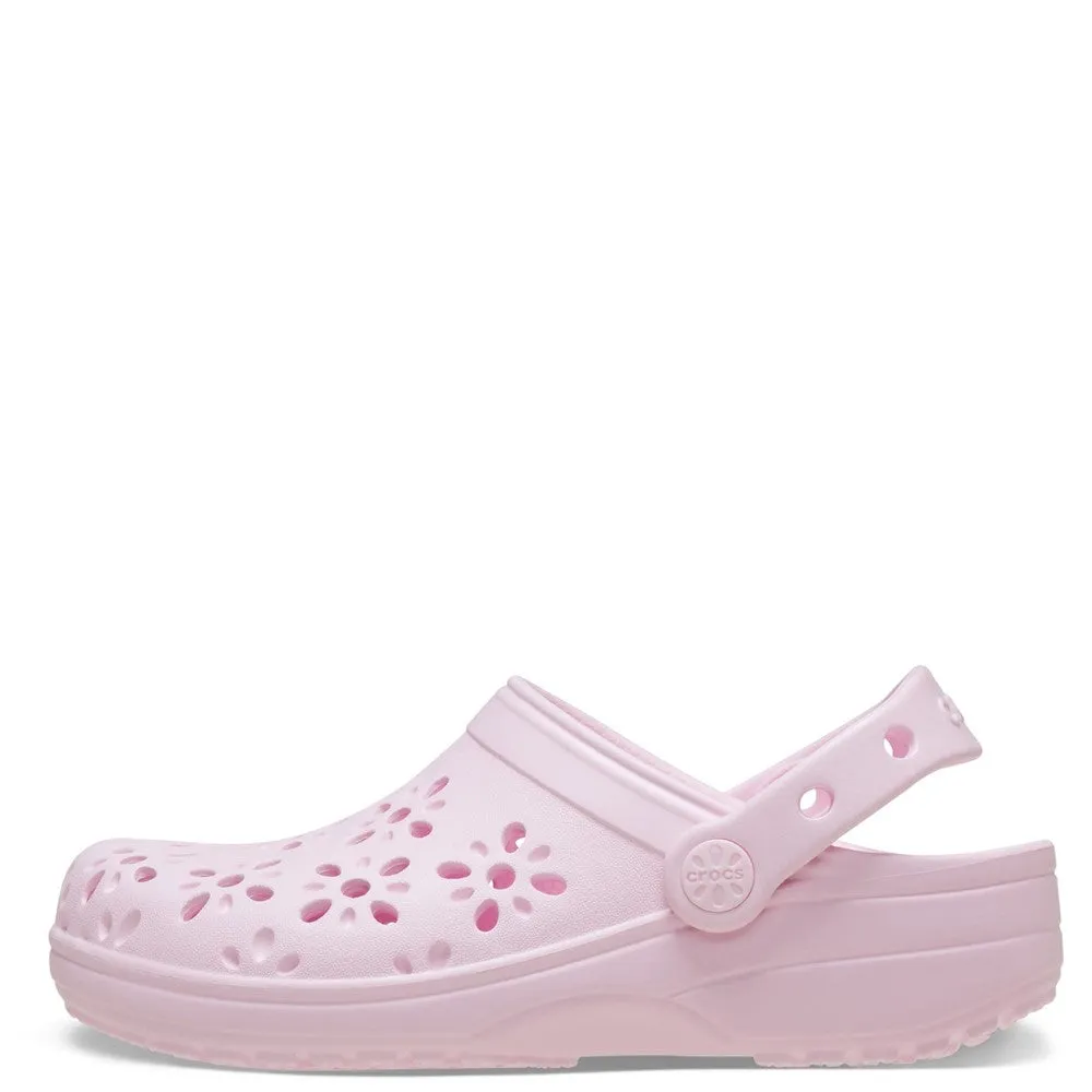 Crocs Toddler Classic Floral Cut Out Clog