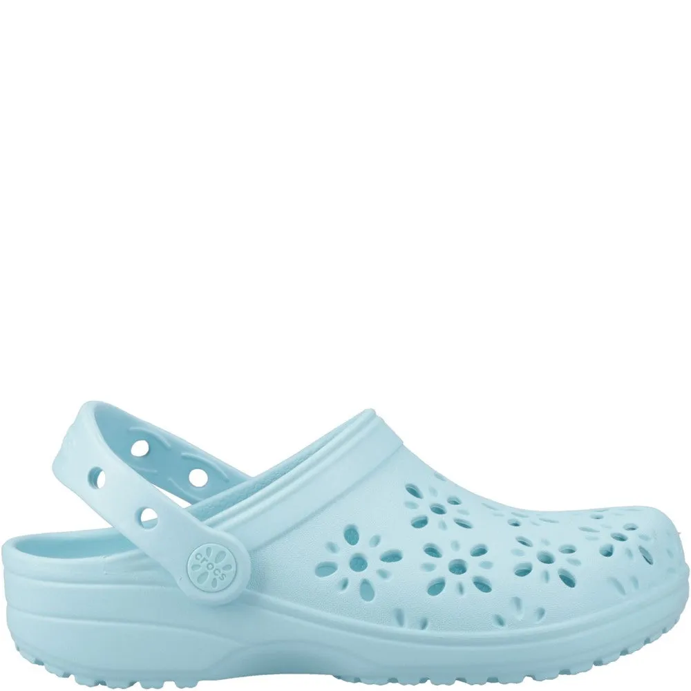 Crocs Toddler Classic Floral Cut Out Clog