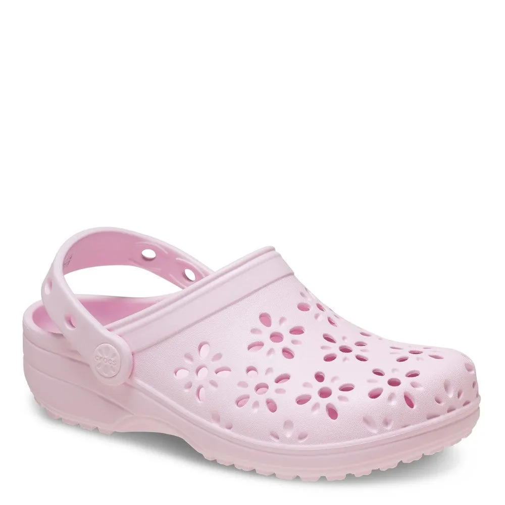 Crocs Toddler Classic Floral Cut Out Clog