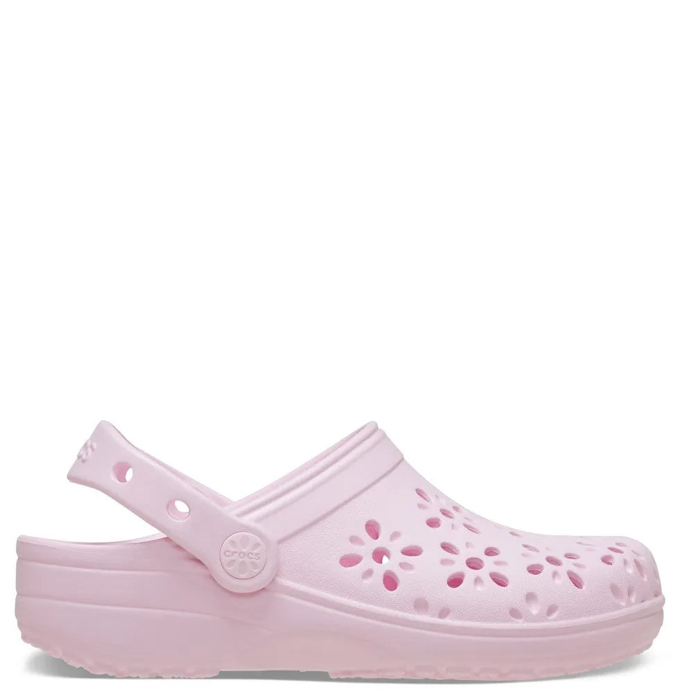 Crocs Toddler Classic Floral Cut Out Clog