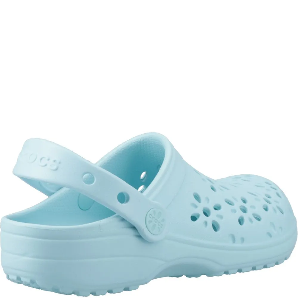 Crocs Toddler Classic Floral Cut Out Clog