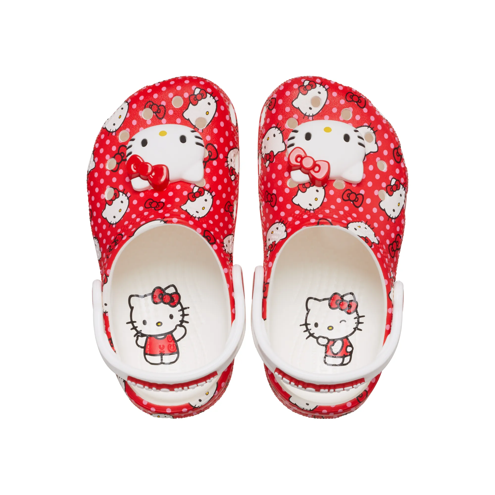 Crocs รองเท้าลำลองเด็ก TODDLER HELLO KITTY RED CLASSIC CLOG