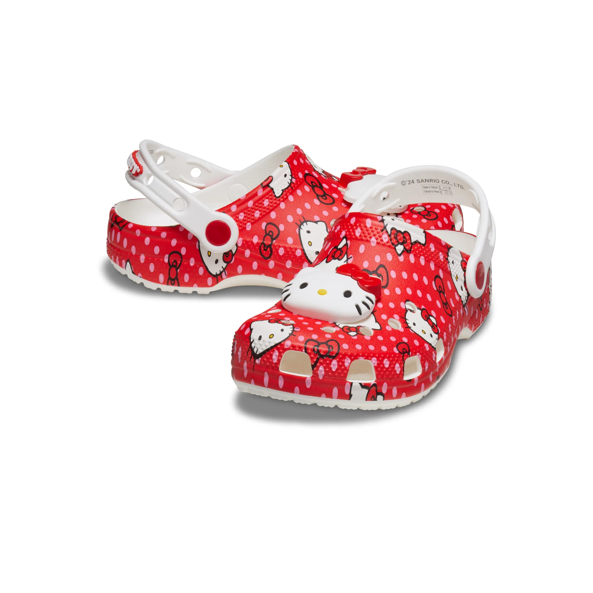 Crocs รองเท้าลำลองเด็ก TODDLER HELLO KITTY RED CLASSIC CLOG