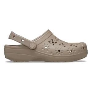 Crocs Womens Classic Floral Cut Out Clog