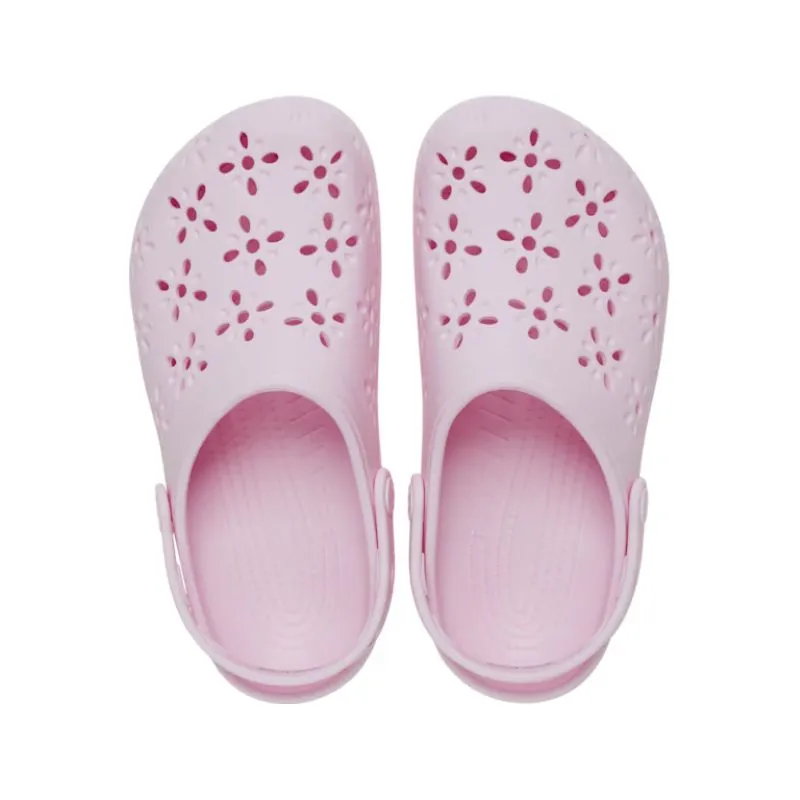 Crocs Womens Classic Floral Cut Out Clog