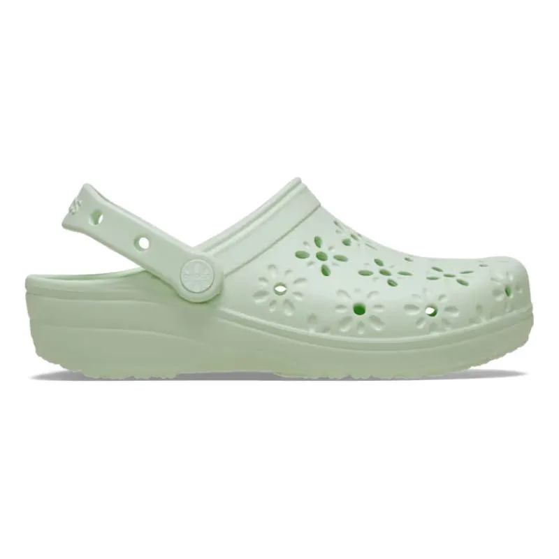 Crocs Womens Classic Floral Cut Out Clog