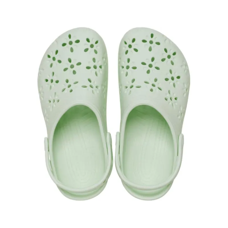 Crocs Womens Classic Floral Cut Out Clog
