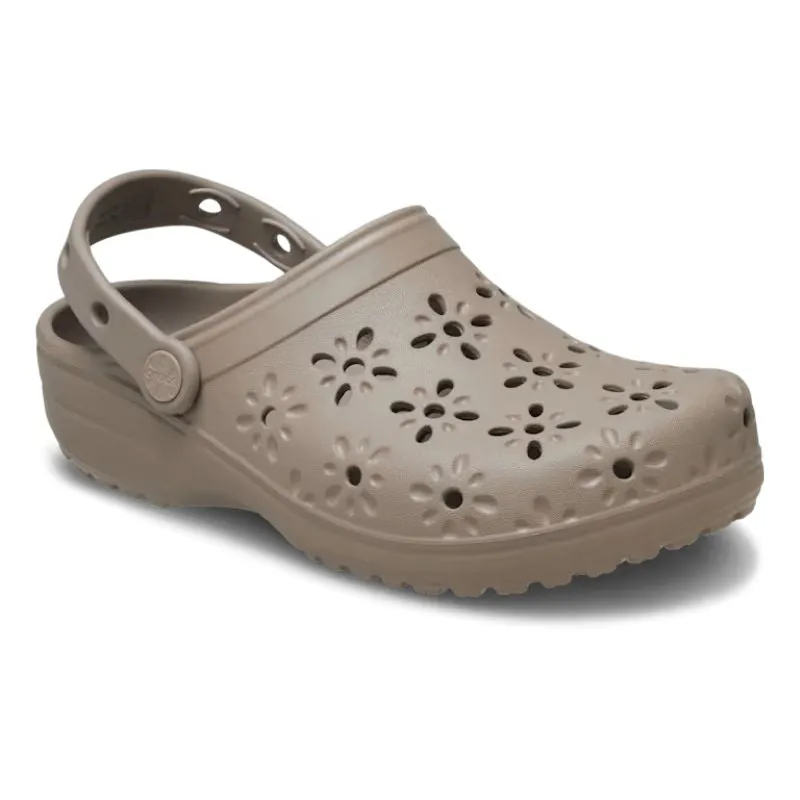 Crocs Womens Classic Floral Cut Out Clog