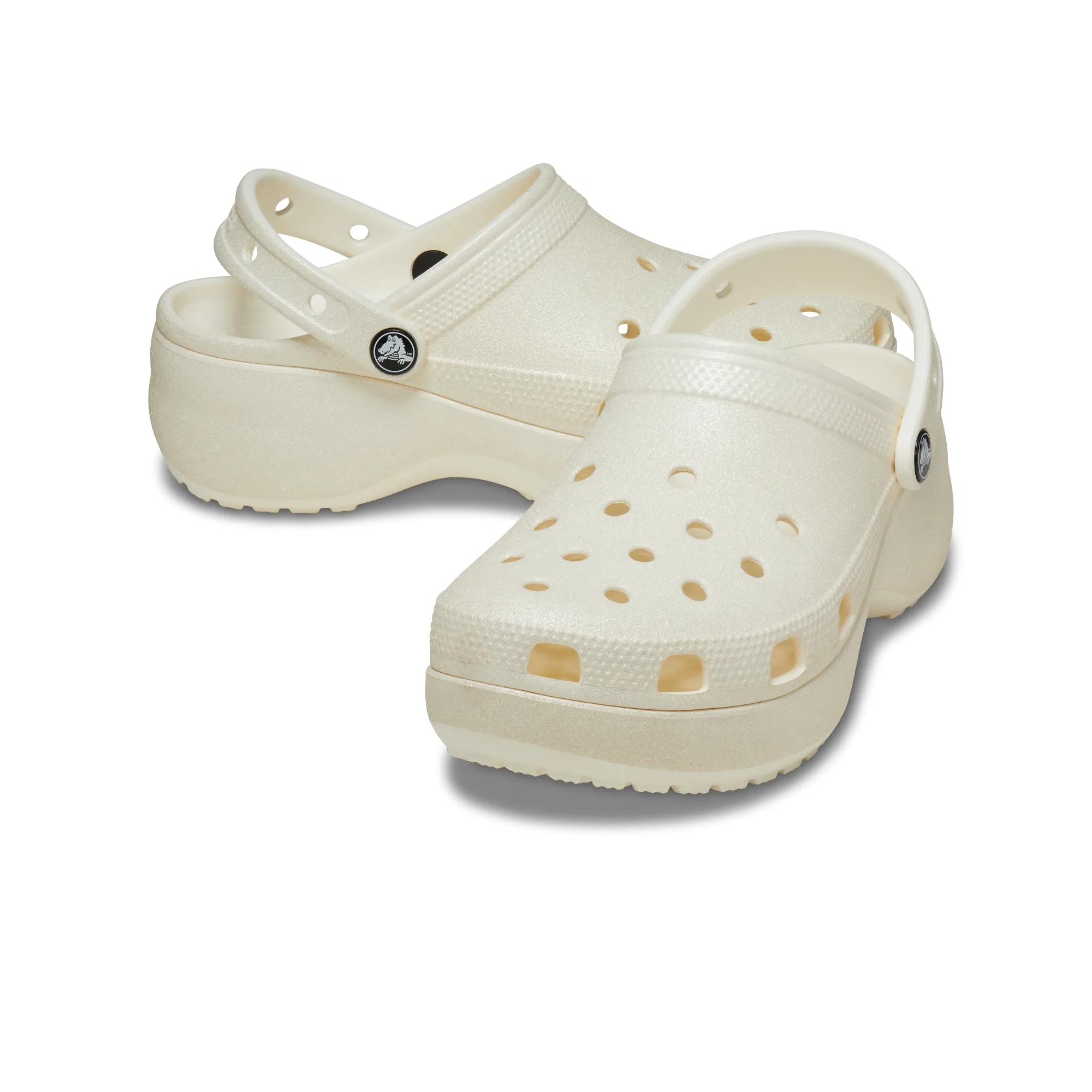 Crocs WOMEN'S CLASSIC PLATFORM GLITTER CLOG