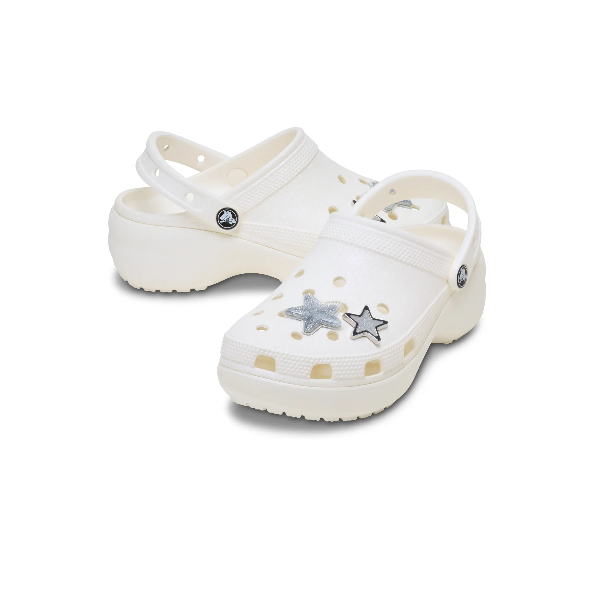 Crocs WOMEN'S  CLASSIC PLATFORM IRIDESCENT GLITTER CLOG