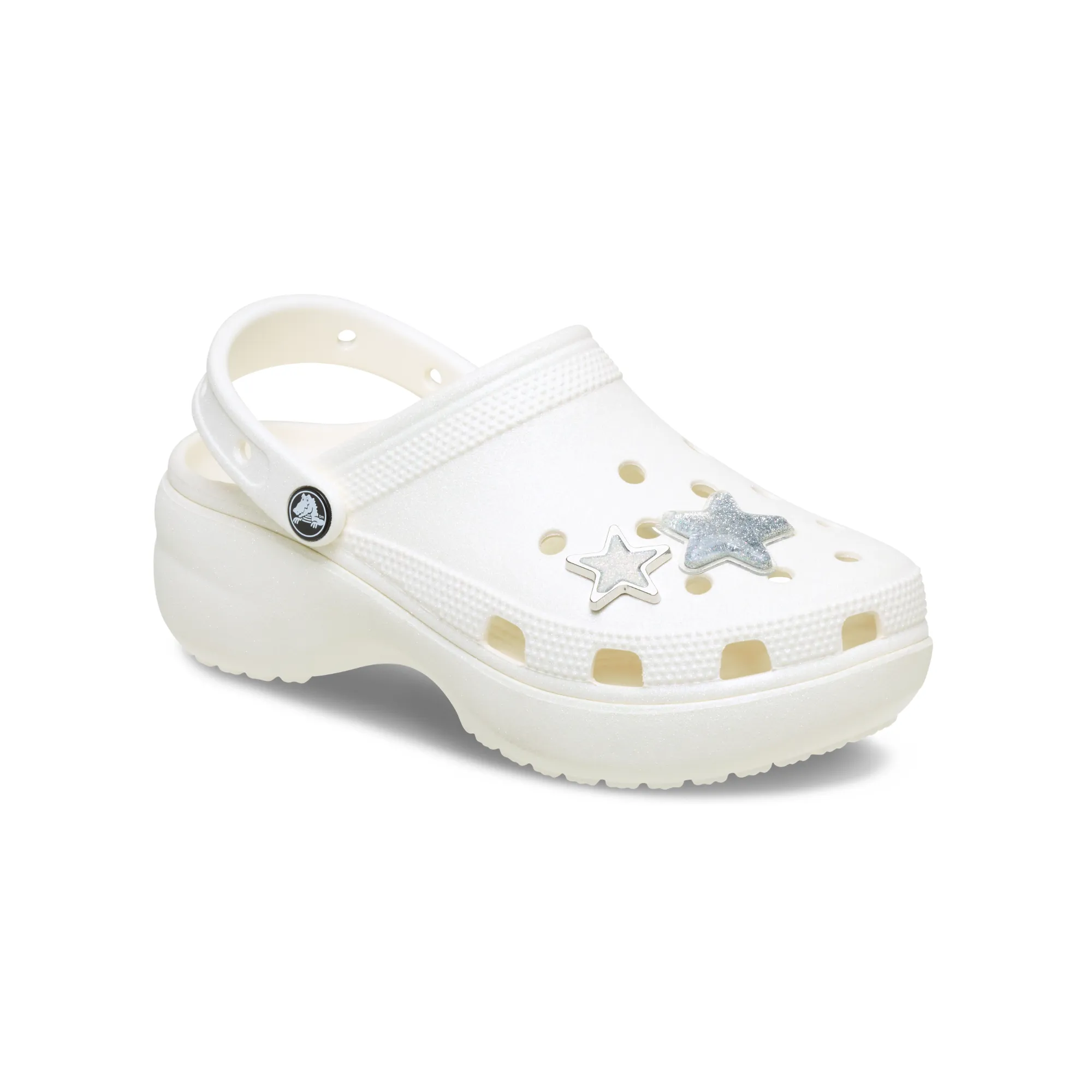 Crocs WOMEN'S  CLASSIC PLATFORM IRIDESCENT GLITTER CLOG