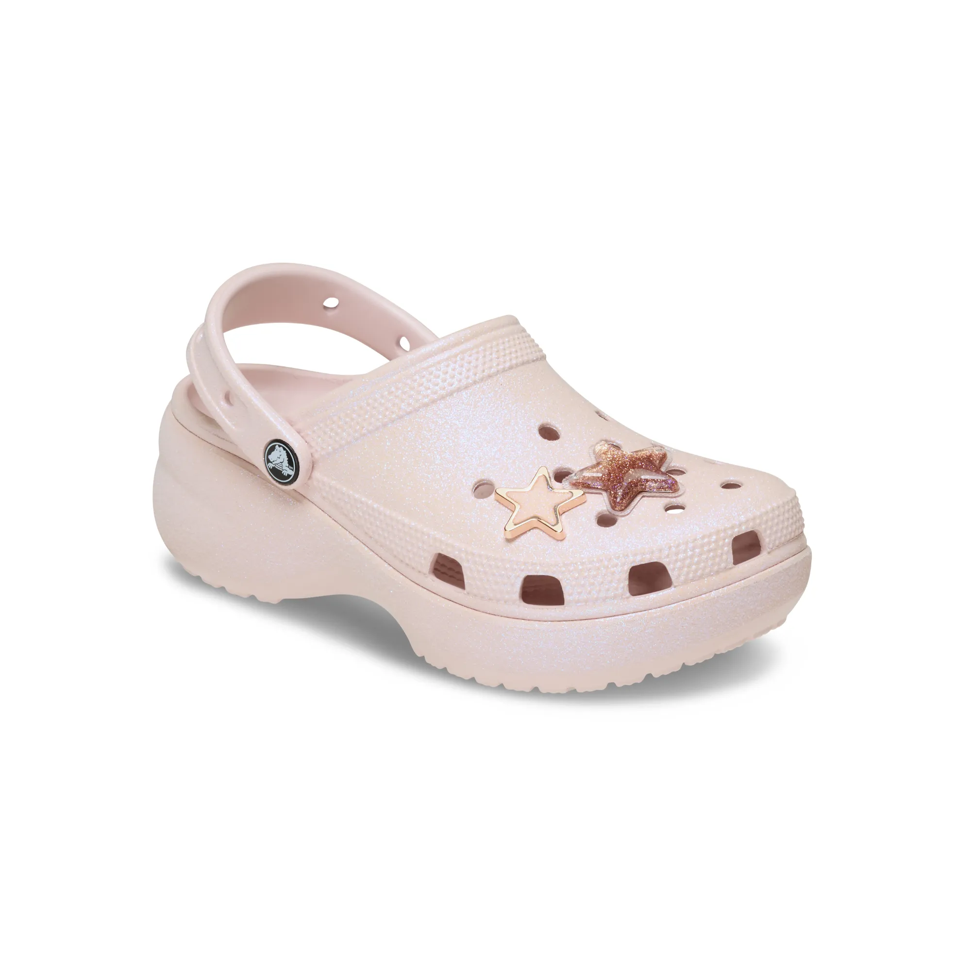 Crocs WOMEN'S  CLASSIC PLATFORM IRIDESCENT GLITTER CLOG