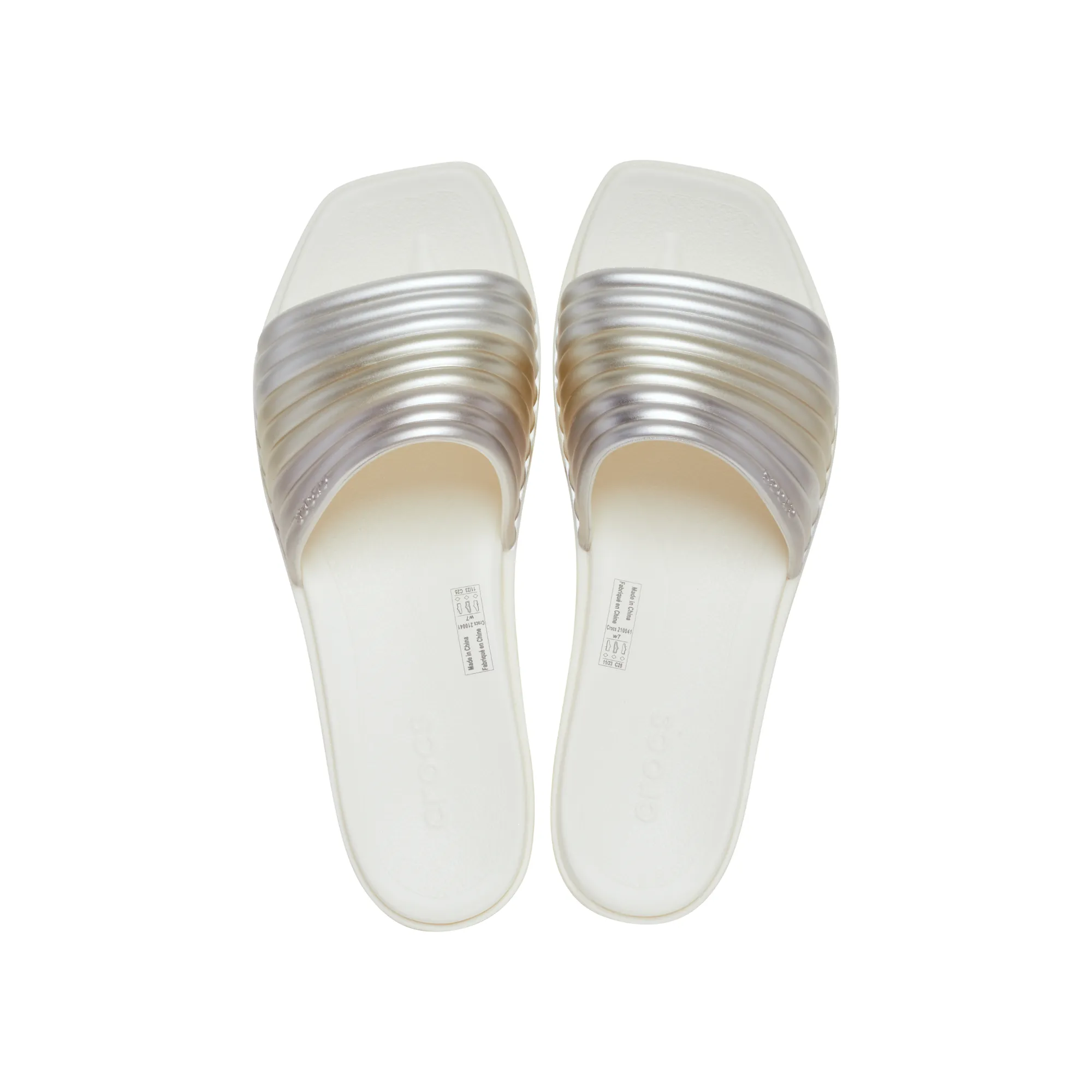 Crocs WOMEN'S MIAMI METALLIC SLIDE