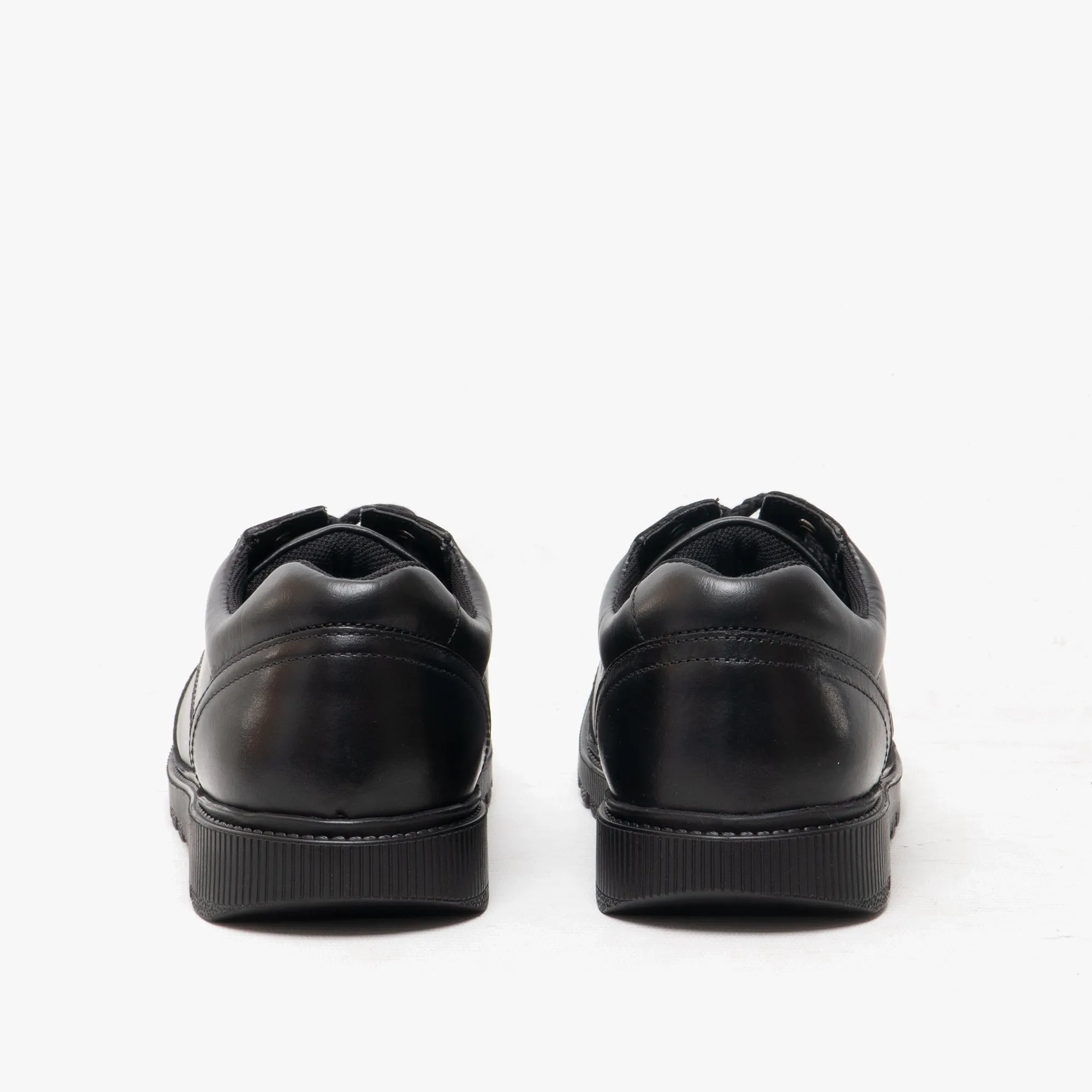 Hush Puppies KIERA JNR Girls Leather Lace Up Shoes Black