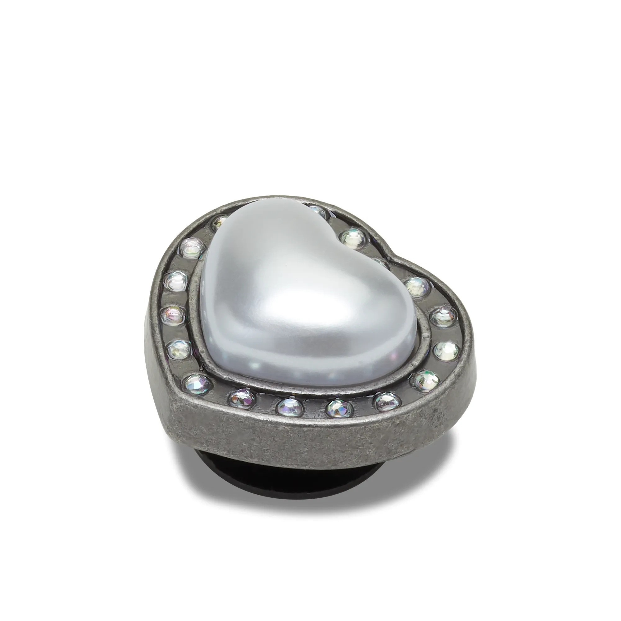 JIBBITZ™ SILVER PEARL HEART GEM Crocs