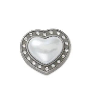 JIBBITZ™ SILVER PEARL HEART GEM Crocs