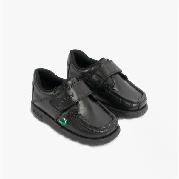 Kickers FRAGMA STRAP INFANT Moccasin Derby Shoes Black