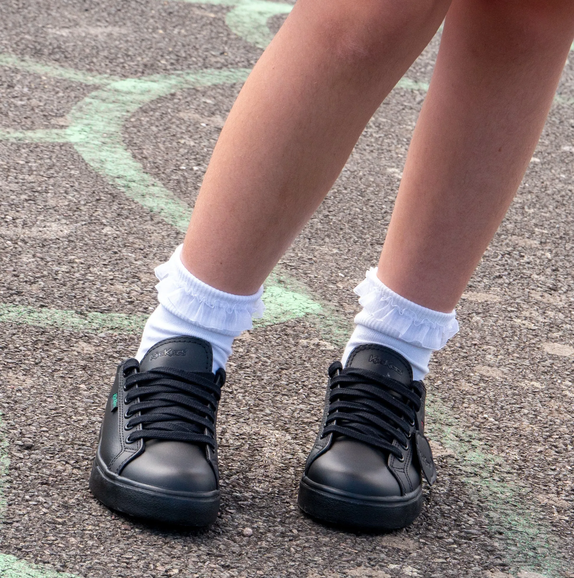 Kickers TOVNI Unisex School Trainer Shoes Black