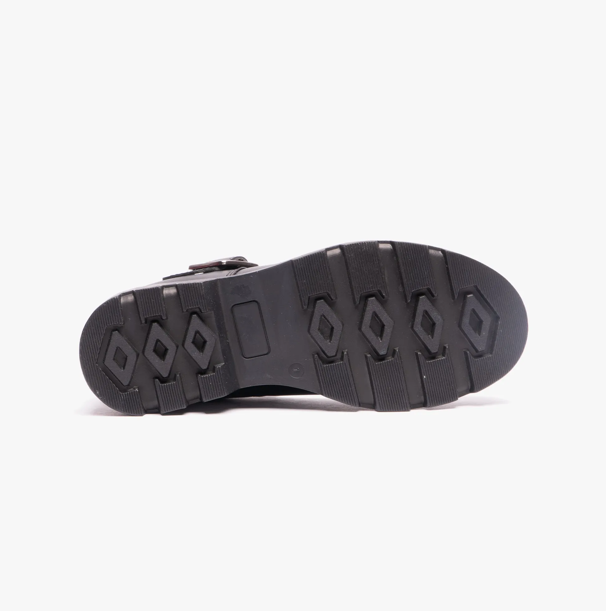 Roamers G705A Girls T-Bar Buckled School Shoes Black