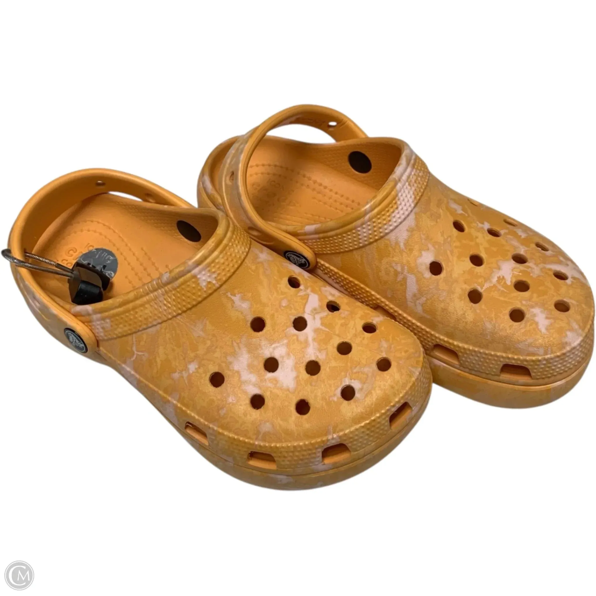 Sandals Flats By Crocs In Orange, Size: 7