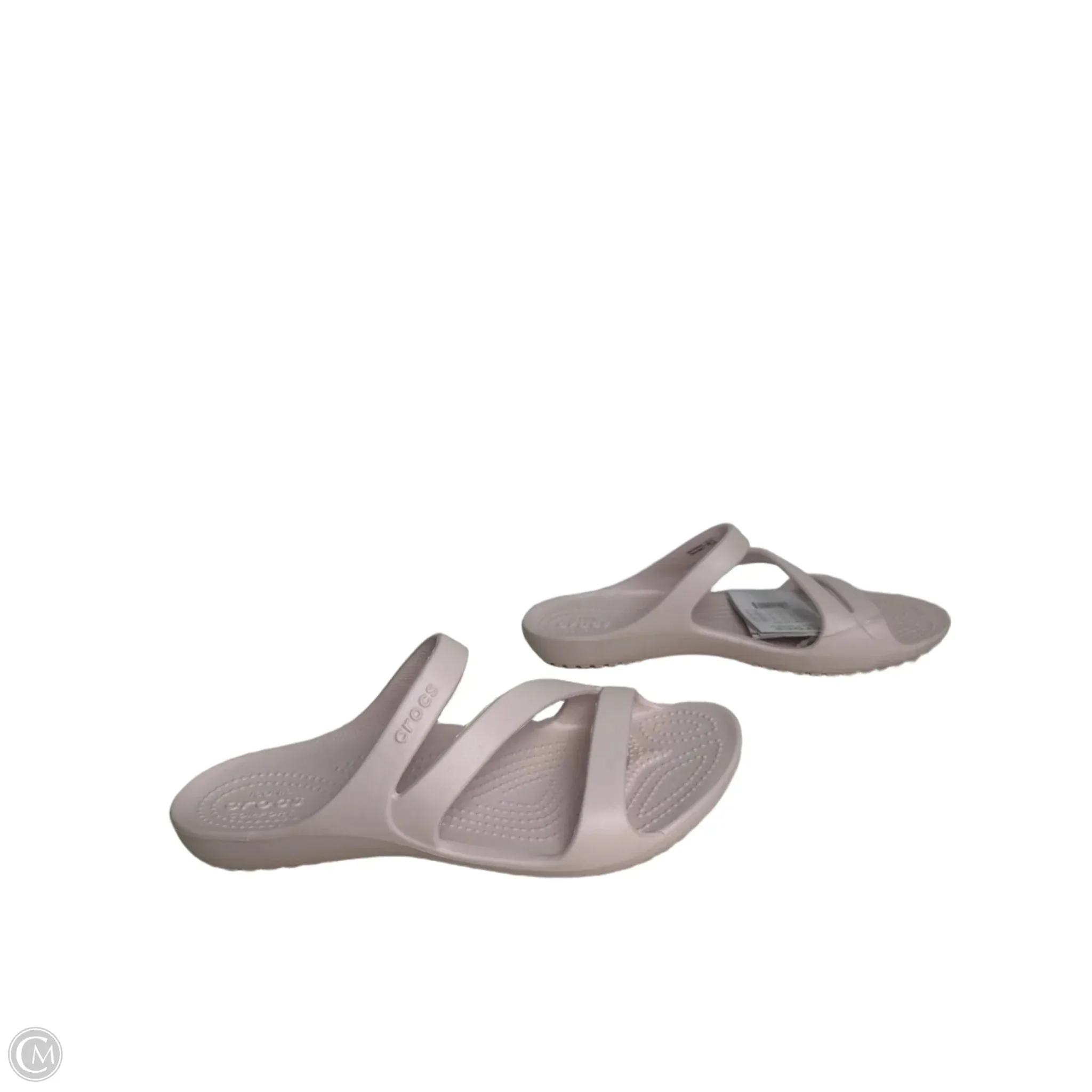 Sandals Flats By Crocs In Pink, Size: 9