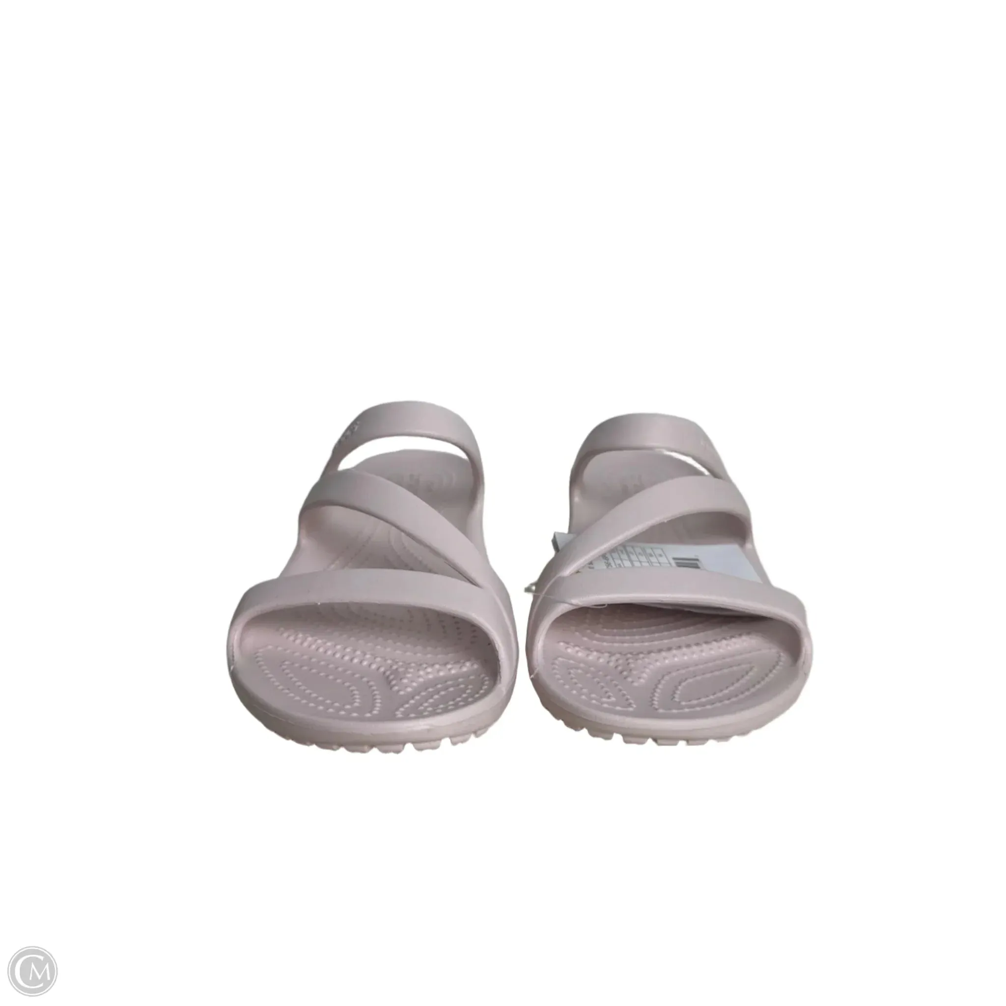 Sandals Flats By Crocs In Pink, Size: 9