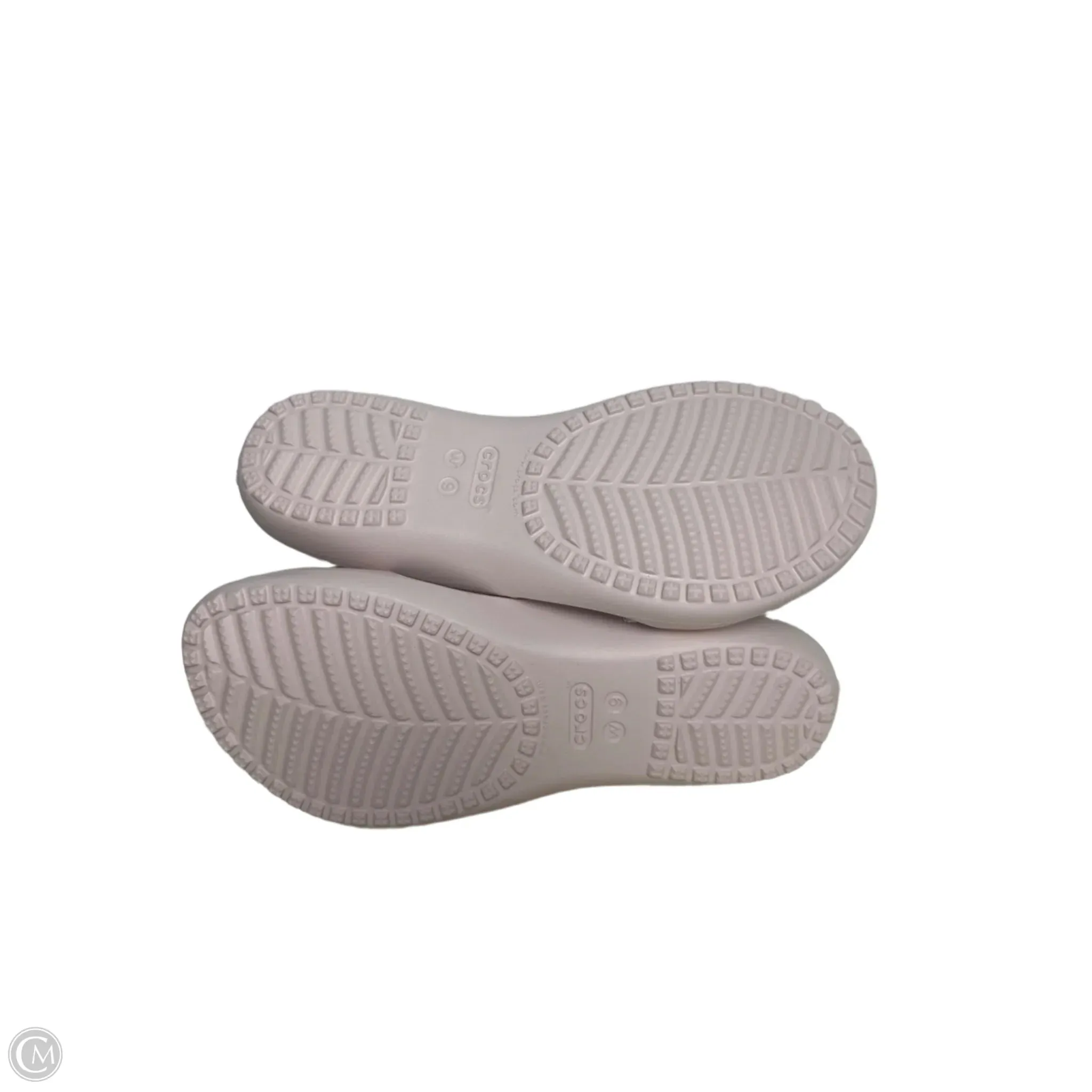 Sandals Flats By Crocs In Pink, Size: 9