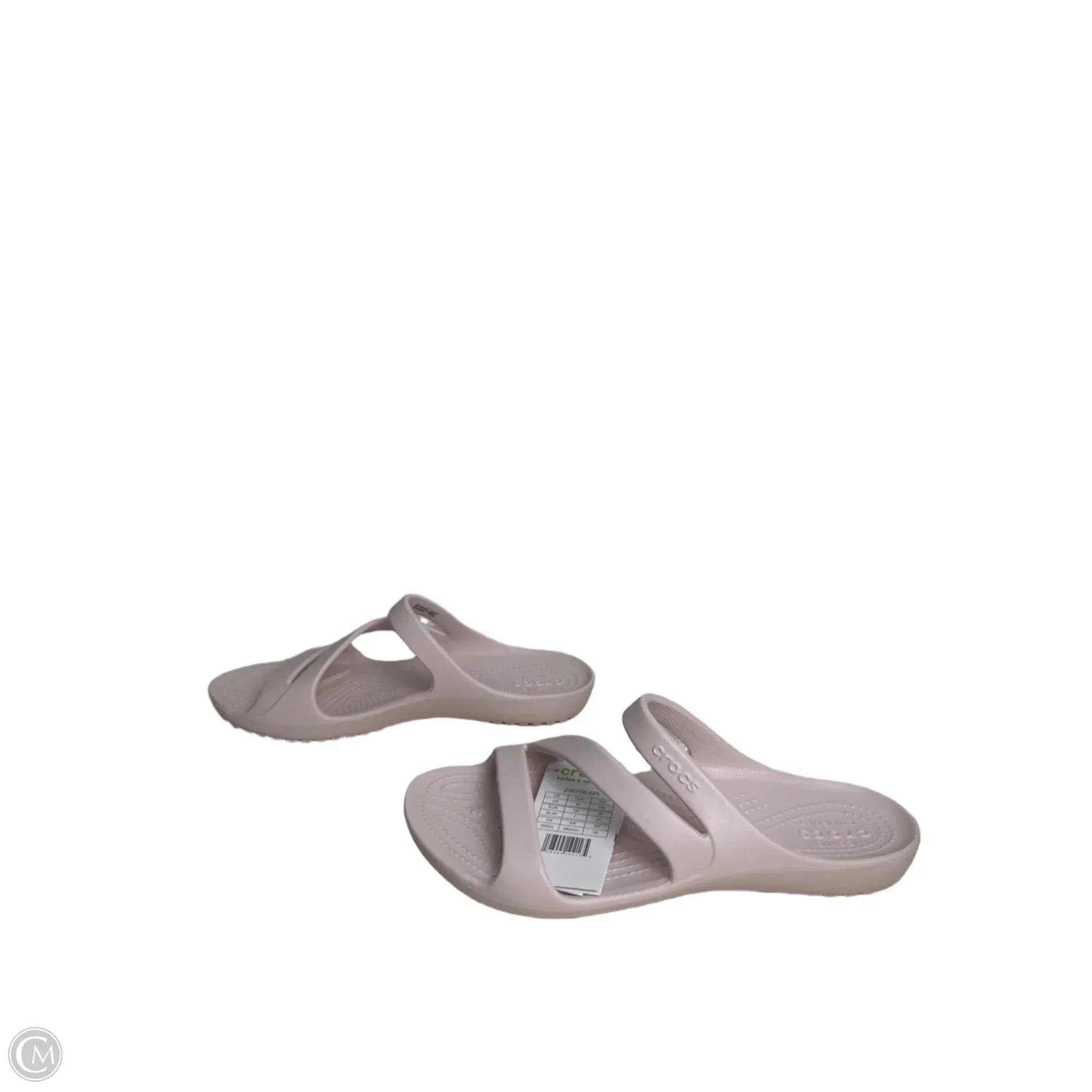 Sandals Flats By Crocs In Pink, Size: 9