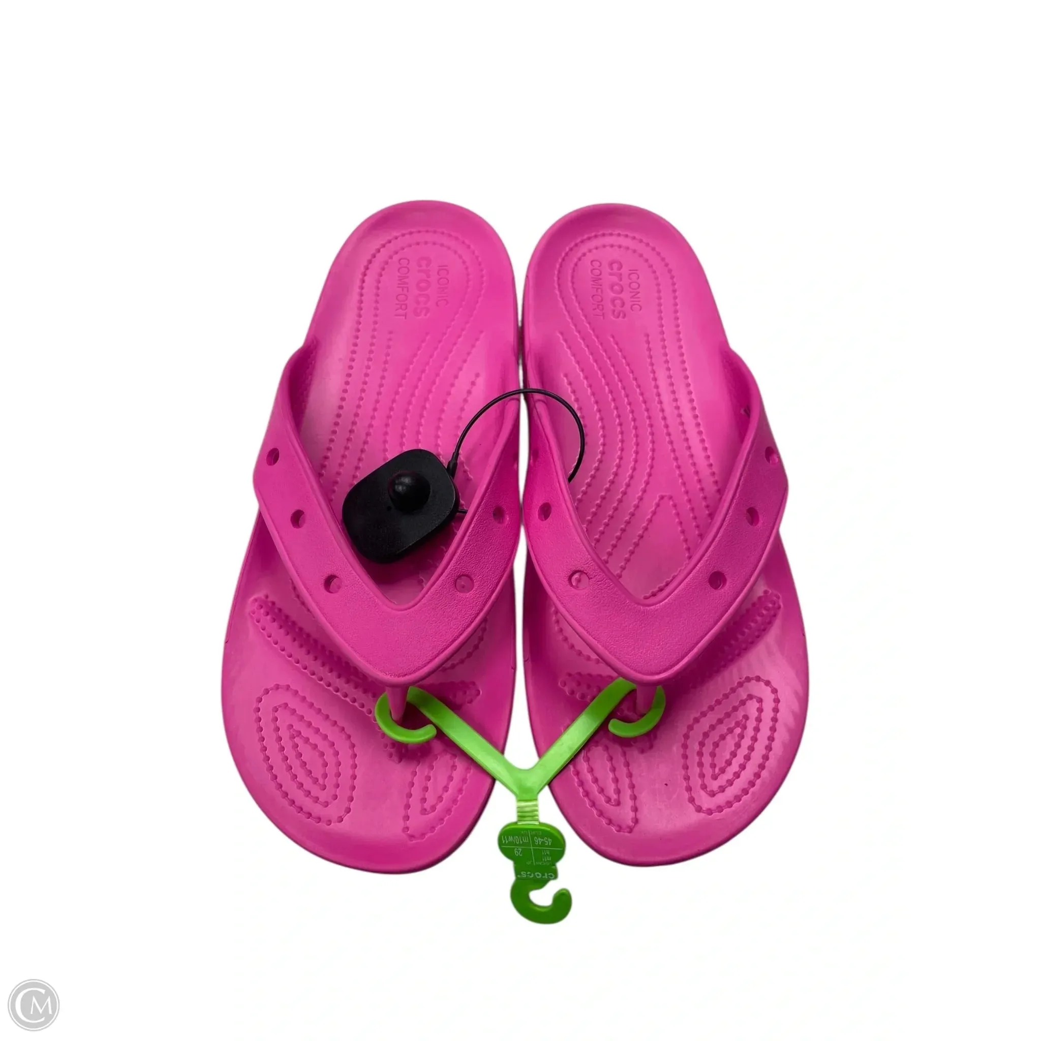 Sandals Flip Flops By Crocs In Pink, Size: 11