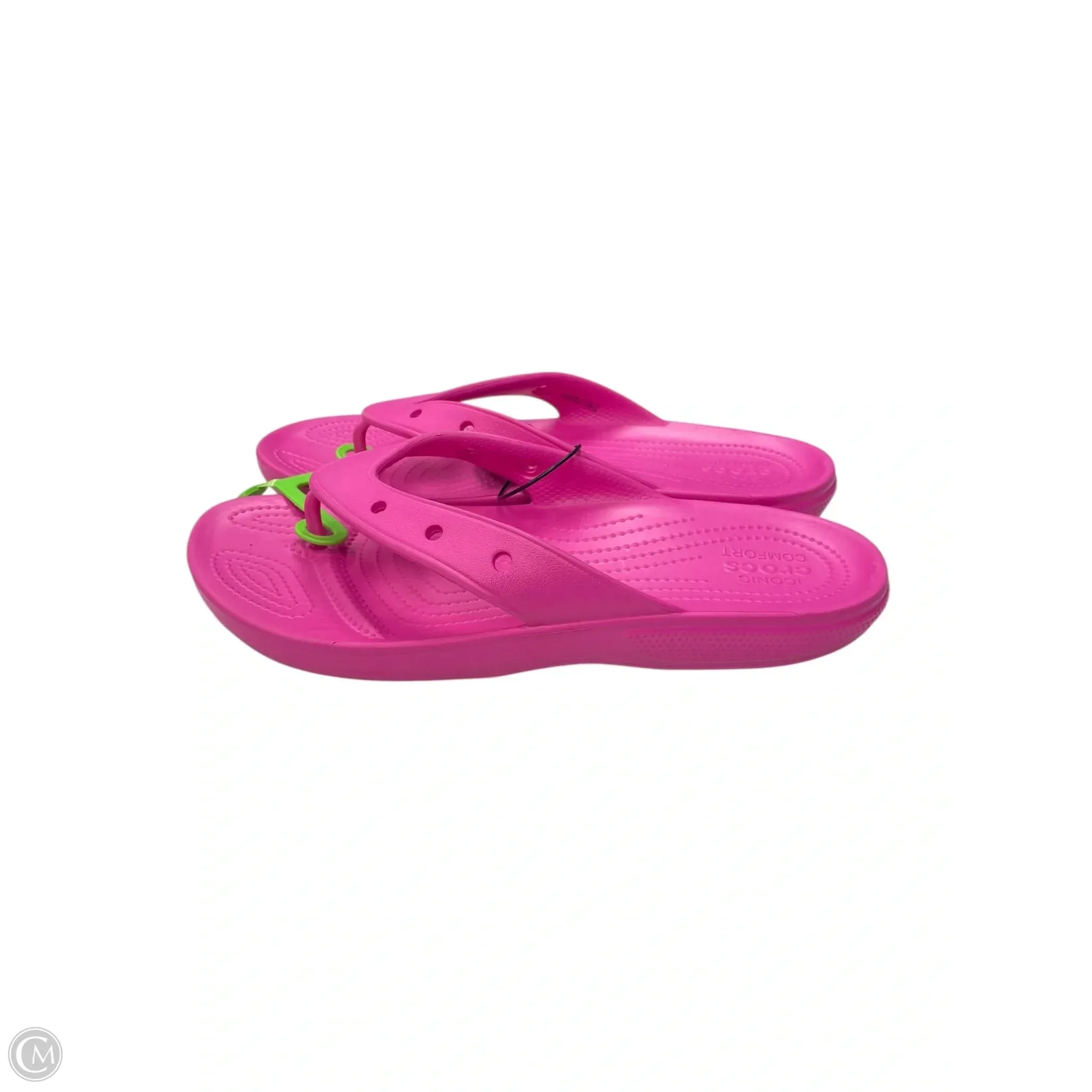 Sandals Flip Flops By Crocs In Pink, Size: 11