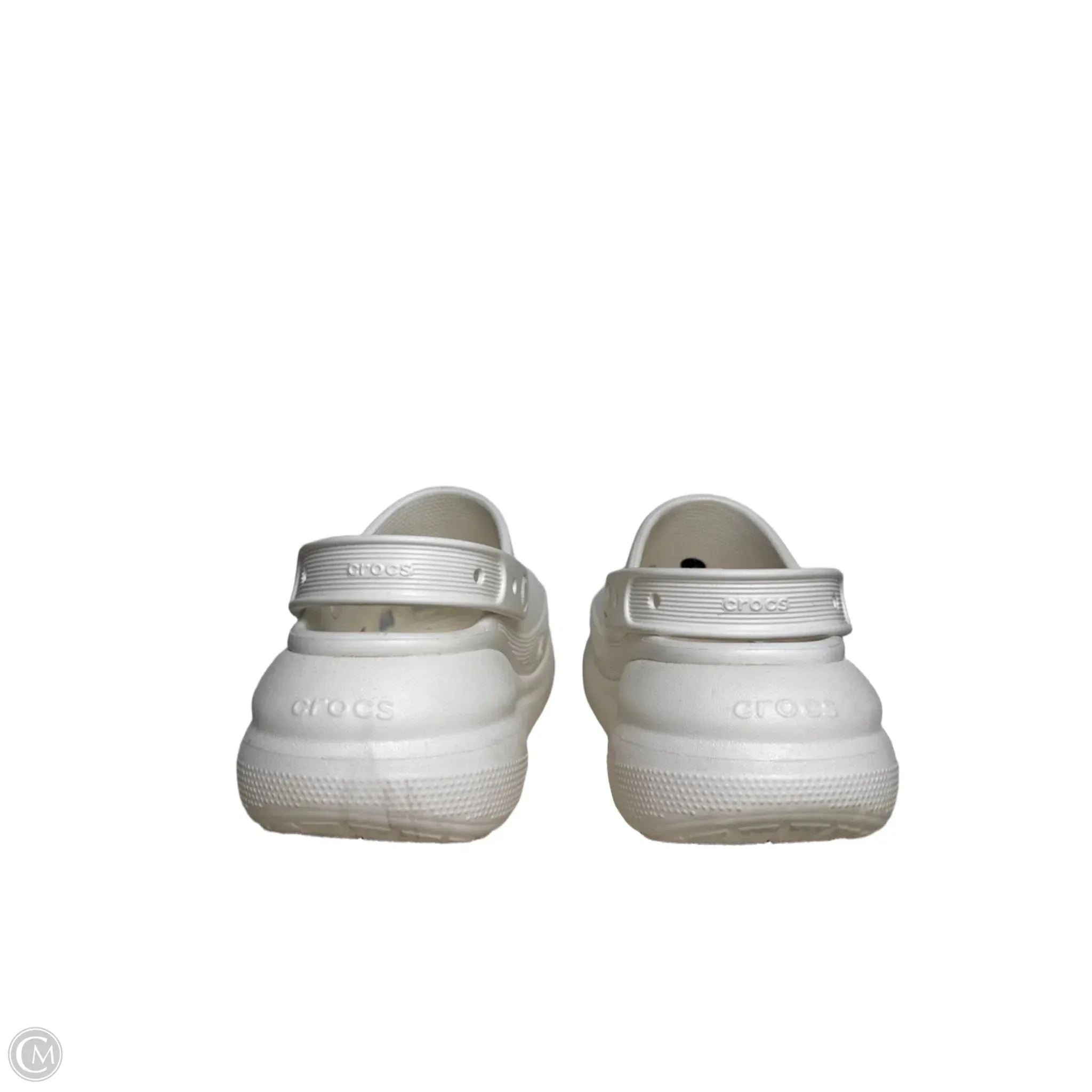 Sandals Heels Platform By Crocs In White, Size: 8