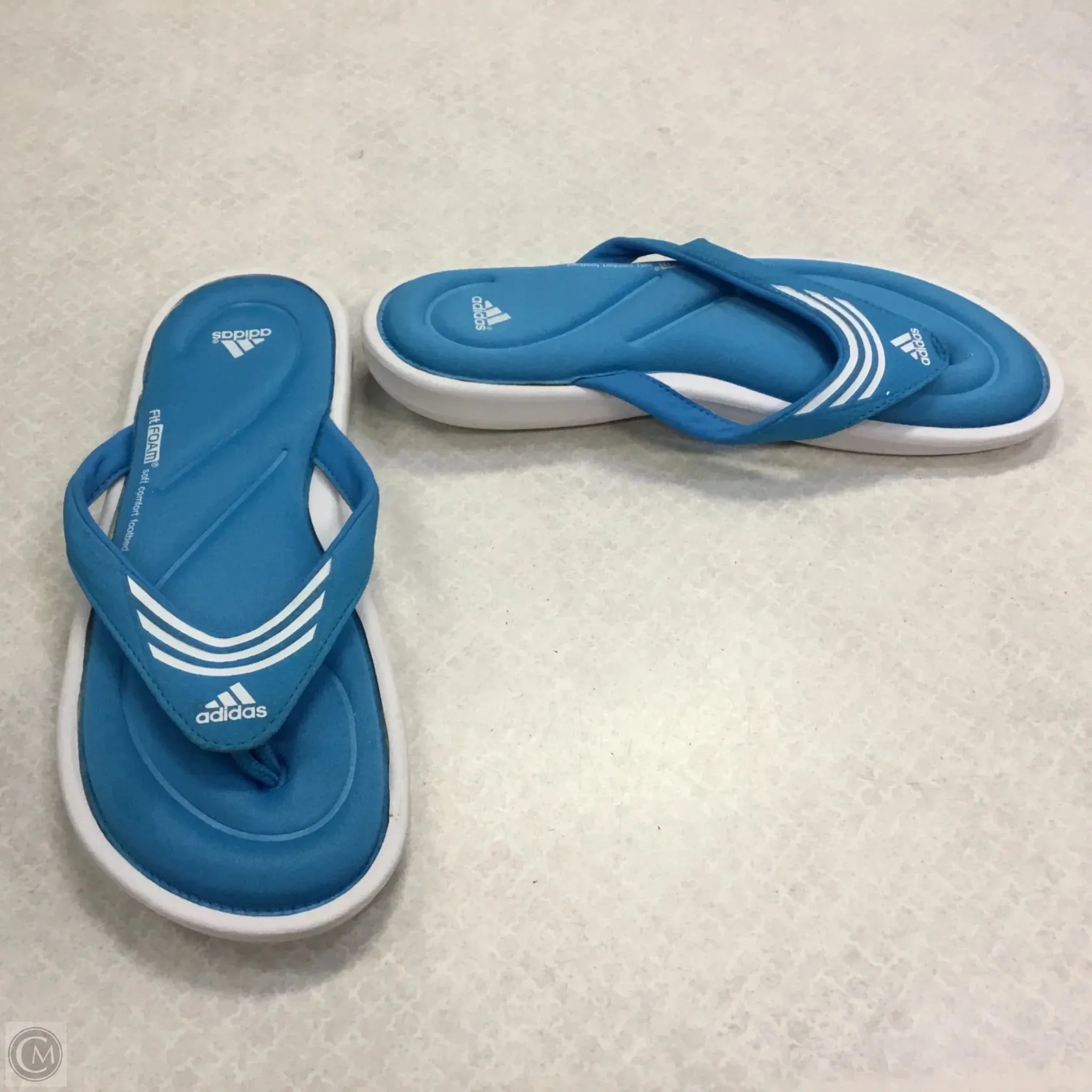 Shoes Flats By Adidas In Blue, Size: 9